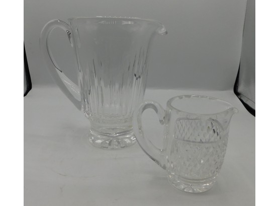 Lovely Waterford Crystal Pitcher With Cut Glass Pitcher