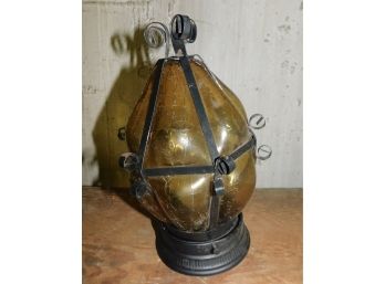 Decorative Wrought Iron Colored Glass Light Fixture/ Wall Sconce