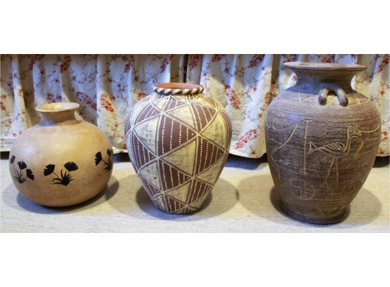 Set Of Assorted Decorative Ceramic Vases