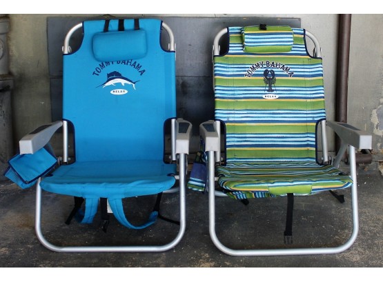 Pair Of Tommy Bahama Foldable Beach Chairs