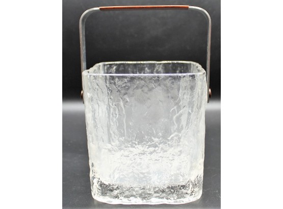 Hoya Crystal Ice Bucket With Stainless Steel Handle