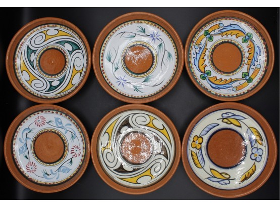 Assorted Handmade Ceramic Plates - Set Of 6