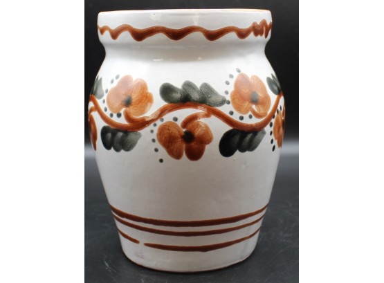 Lovely Floral Hand Painted  Ceramic Vase