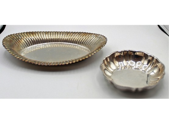 Pair Of Silver Plated Serving Plates