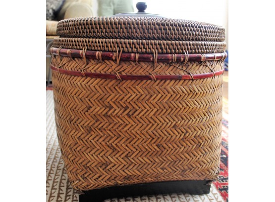 Crate & Barrel 'Rinjani' Basket With Lid