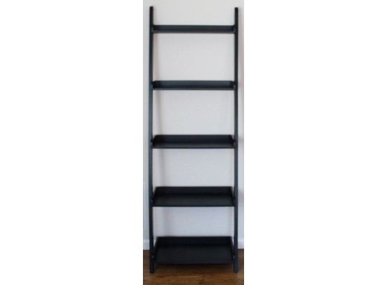 Crate & Barrel Sloane Black Leaning Bookcase