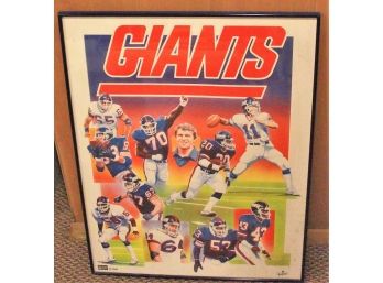 New York Giants NFL, Poster, Autographed By C. Hayes