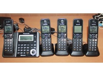 Panasonic KX-TGF370 Link-to-Cell Cordless Phone Answer Machine 5 Handsets System