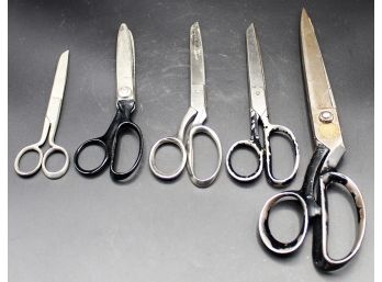 Lot Of Vintage Assorted Shears And Tailor Scissors