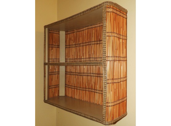 Set Of 2 Bamboo Wall Shelf & Tissue Box