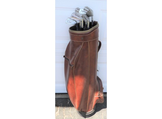 Assorted Golf Clubs & Golf Bag