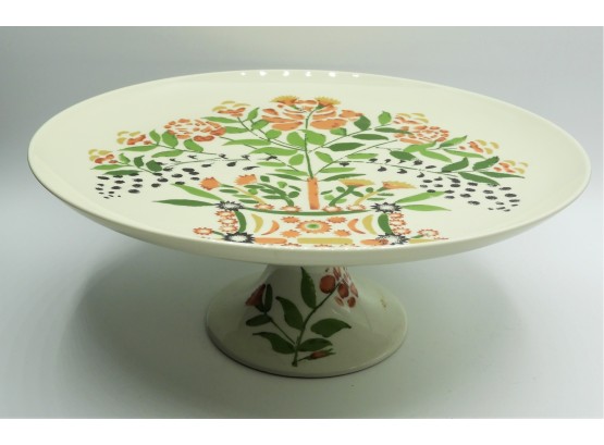 Floral Pedestal Cake Plate