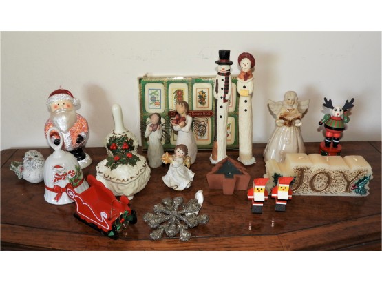 Assorted Lot Of Christmas Decorations