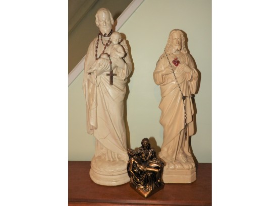 Assorted Set Of 3 Religious Statues
