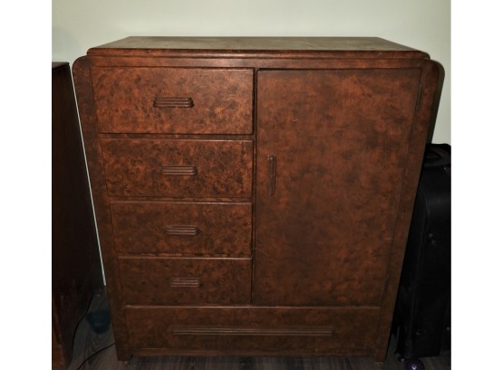 Vintage Burled Wood Gentleman's Chest  - Extra Closet & Drawer Storage