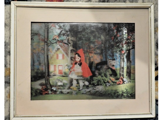 Vintage 3D Little Red Riding Hood Lentograph By Victor Anderson Plate #113