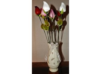 Lenox Posy Baskets With Porcelain Bouquet Of Flowers
