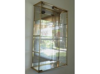 Mirrored Wall Cabinet With Glass Shelves