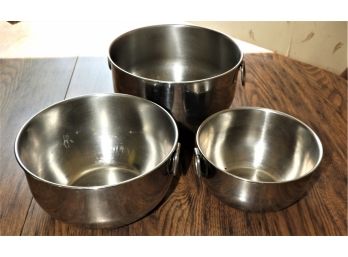 Set Of 3 Stainless Steel Mixing Bowls