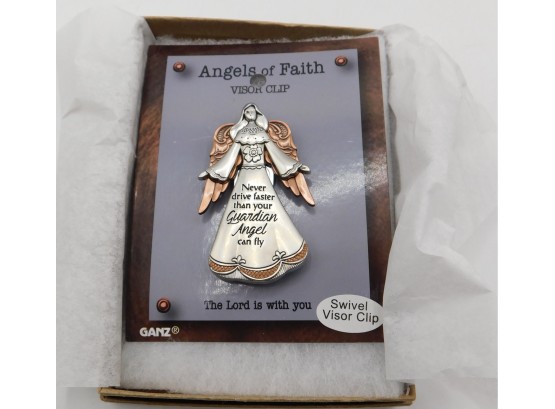Decorative Metal Visor Clip - Angels Of Faith