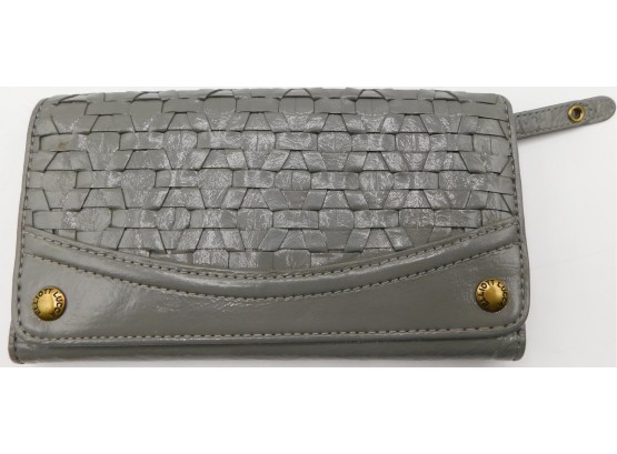 Elliot Lucca Gray Vinyl Trifold Women's Wallet With Snap Closure