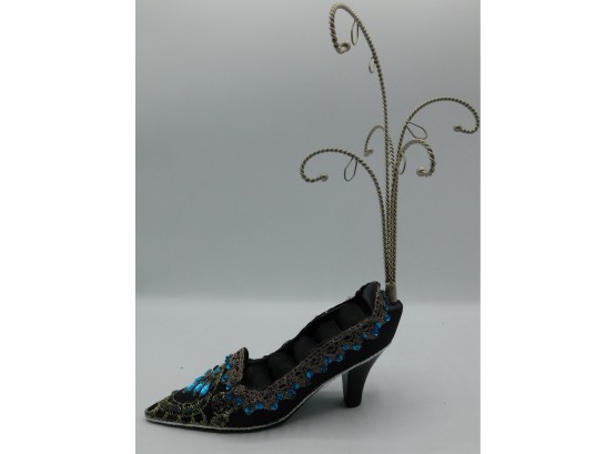 Decorative Sequined High-heel Jewelry Display