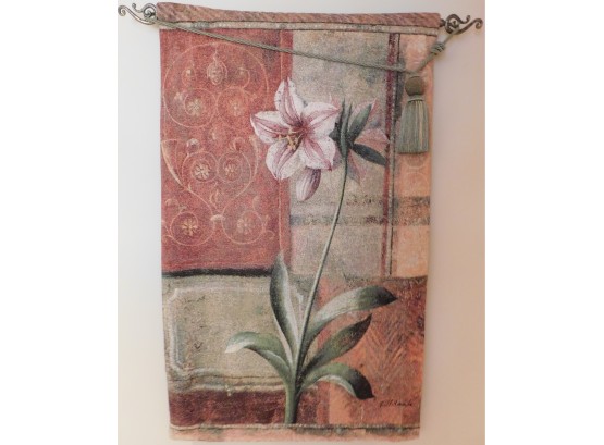 Decorative Hanging Flower Tapestry With Tassel