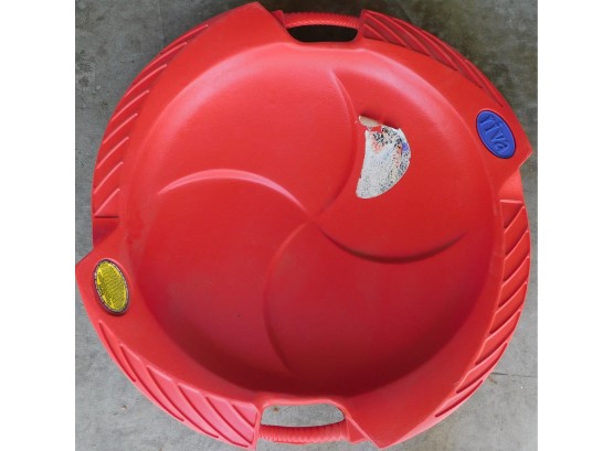 Riva - Large Round Red Plastic Snow Sled