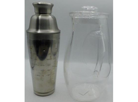 OGGI Stainless Steel Tumbler Cup And Plastic Drink Pitcher