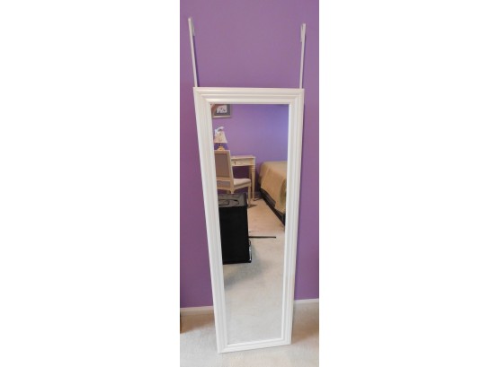 White Framed Hanging Door Mirror