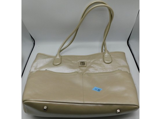 Giani Bernini Vinyl Light Plaid Handbag With Matching Wallet