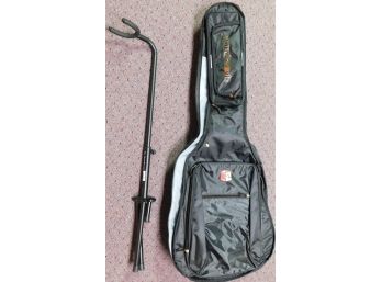 Cross Lock Guitar Case And Metal Guitar Stand