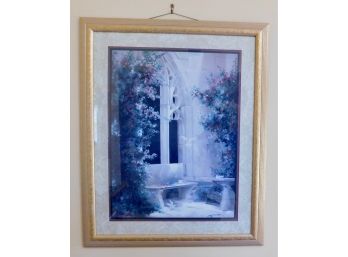 Doves In Courtyard By Birkenstock - Framed Print