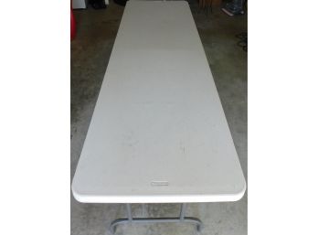 Iceberg - White Plastic Folding Table With Metal Frame