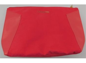 Lancome Hot Pink Zip Close Makeup Bag