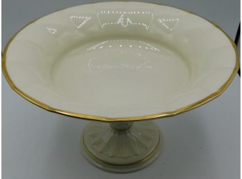 Lenox - Porcelain Pedestal Fruit Bowl With Gold Banded Rim