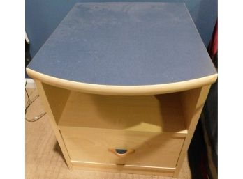 Berg Furniture - Wooden Nightstand With Blue Top