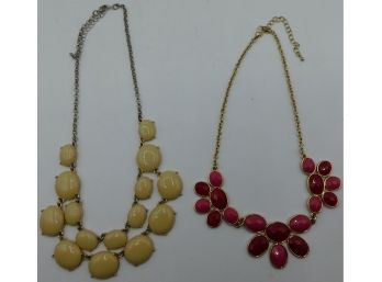 Pair Of 2 Decorative Costume Jewelry Necklaces