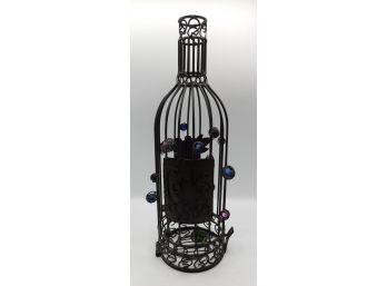 Decorative Wire Metal Wine Bottle Ornament