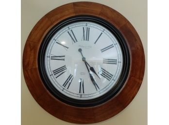 Sterling & Noble Clock Company Hanging Wall Clock With Wooden Frame