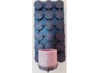 Decorative Wall Mounted Candle Holder With Metal And Wooden Design