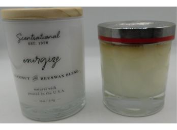 Pair Of 2 Decorative Scented Candles