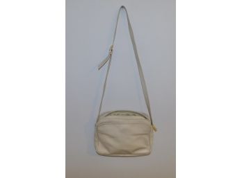 Nicoli White Italian Leather Crossbody Bag