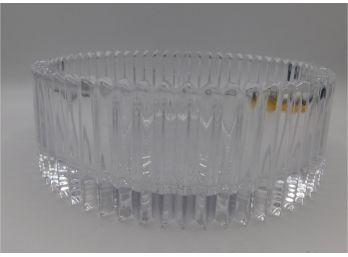 Cut Glass Ribbed Edge Candy Bowl