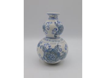 Sia Home Fashion Fine Porcelain Bulbous Double Gourd Vase Oriental Style Floral