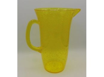 Yellow Plastic Bubbled Drink Pitcher