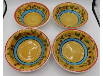 Royal Norfolk Stoneware Grape Leaf Bowl Set - Set Of 4