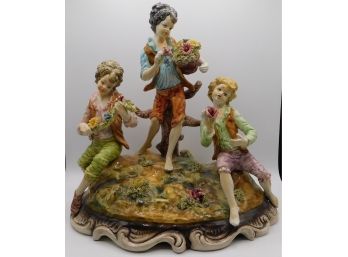 Vintage Capodimonte #358 Children Playing Figurine