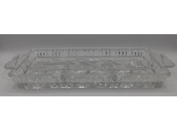 Cut Glass Sectioned Serving Tray