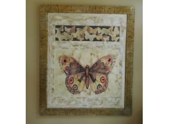 Layered Collage Butterfly Framed Artwork